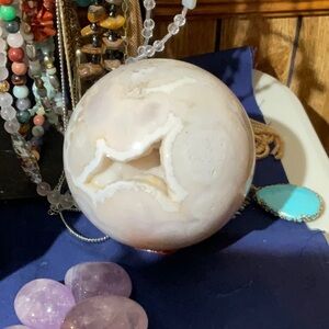 Druzy Big Boy Pink Amethyst Sphere!